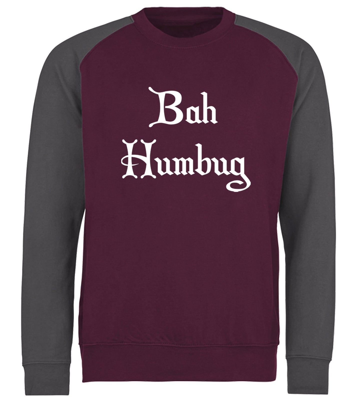 Bah Humbug Scrooge Christmas Baseball Sweatshirt