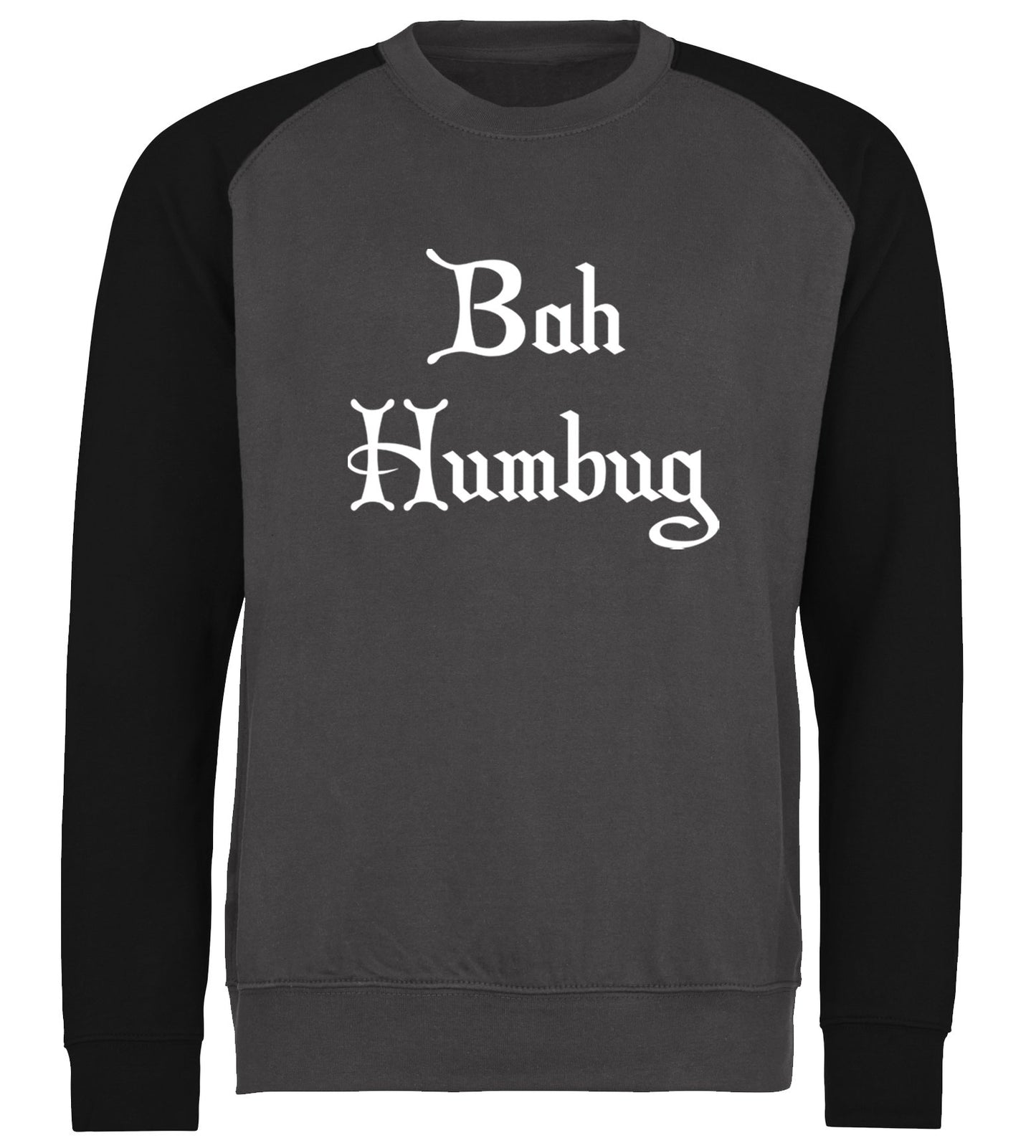 Bah Humbug Scrooge Christmas Baseball Sweatshirt