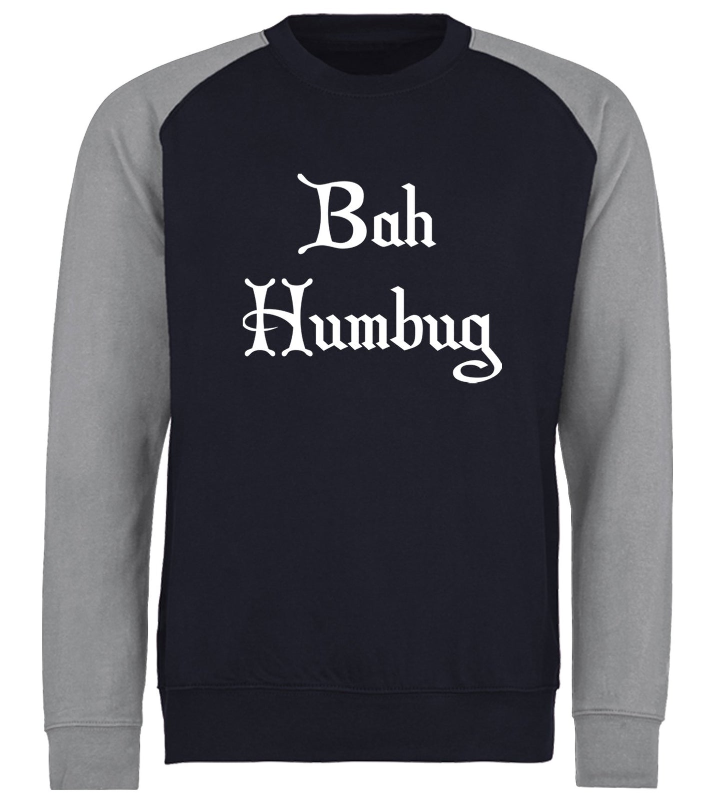 Bah Humbug Scrooge Christmas Baseball Sweatshirt