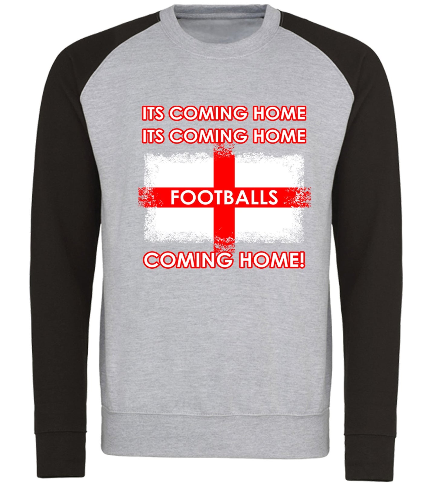 Footballs Coming Home England Supporter Baseball Sweatshirt