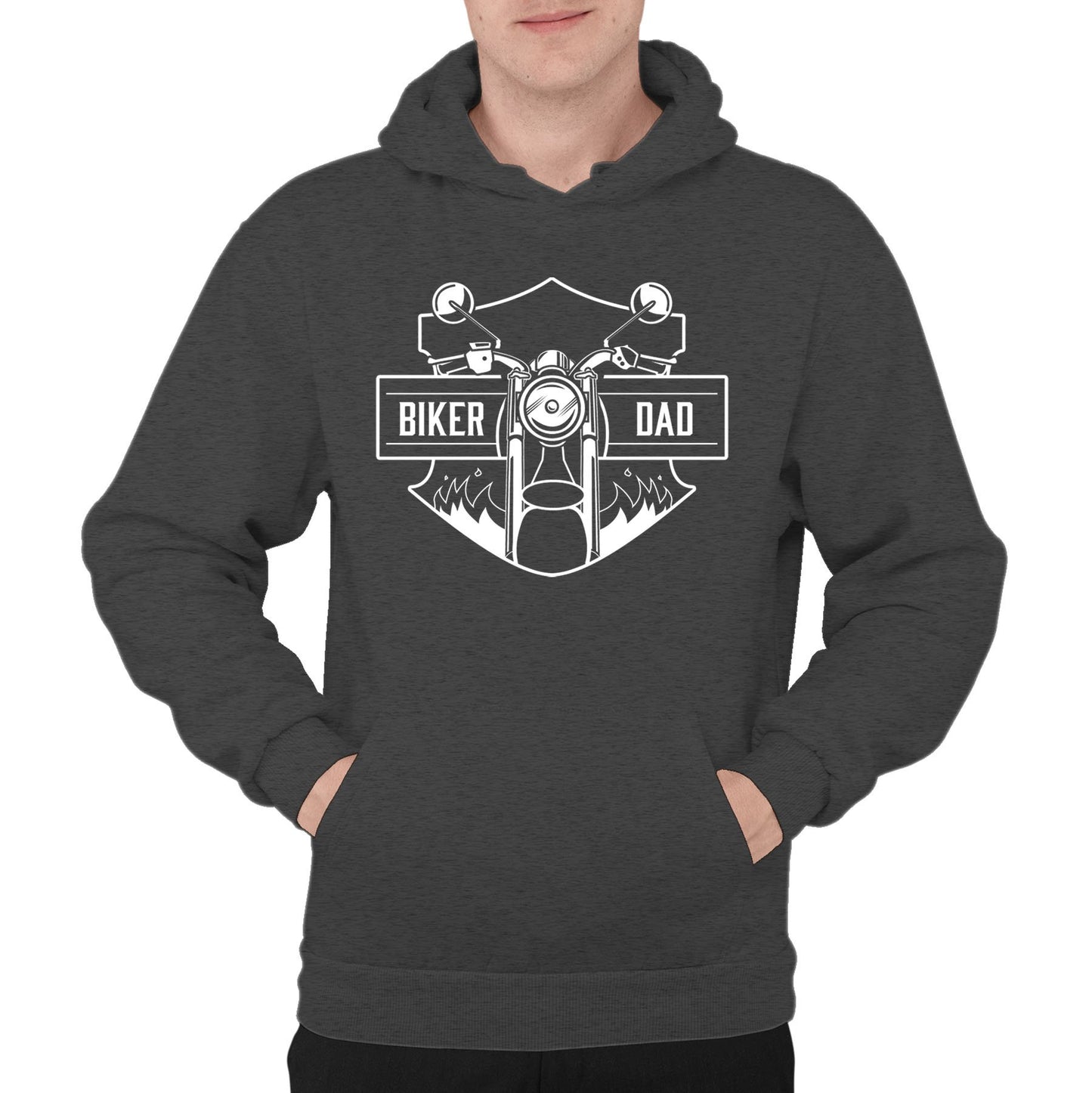 Biker Dad Mens Pullover Hoodie