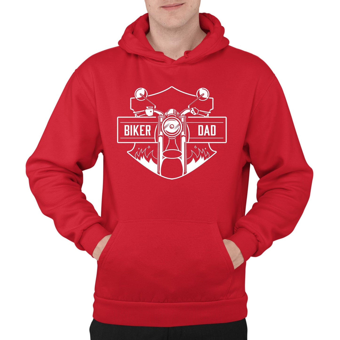 Biker Dad Mens Pullover Hoodie