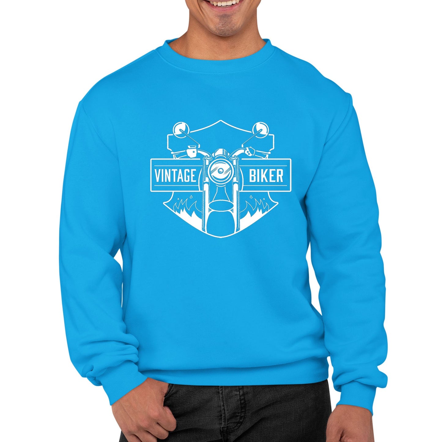 Vintage Biker Mens Sweatshirt