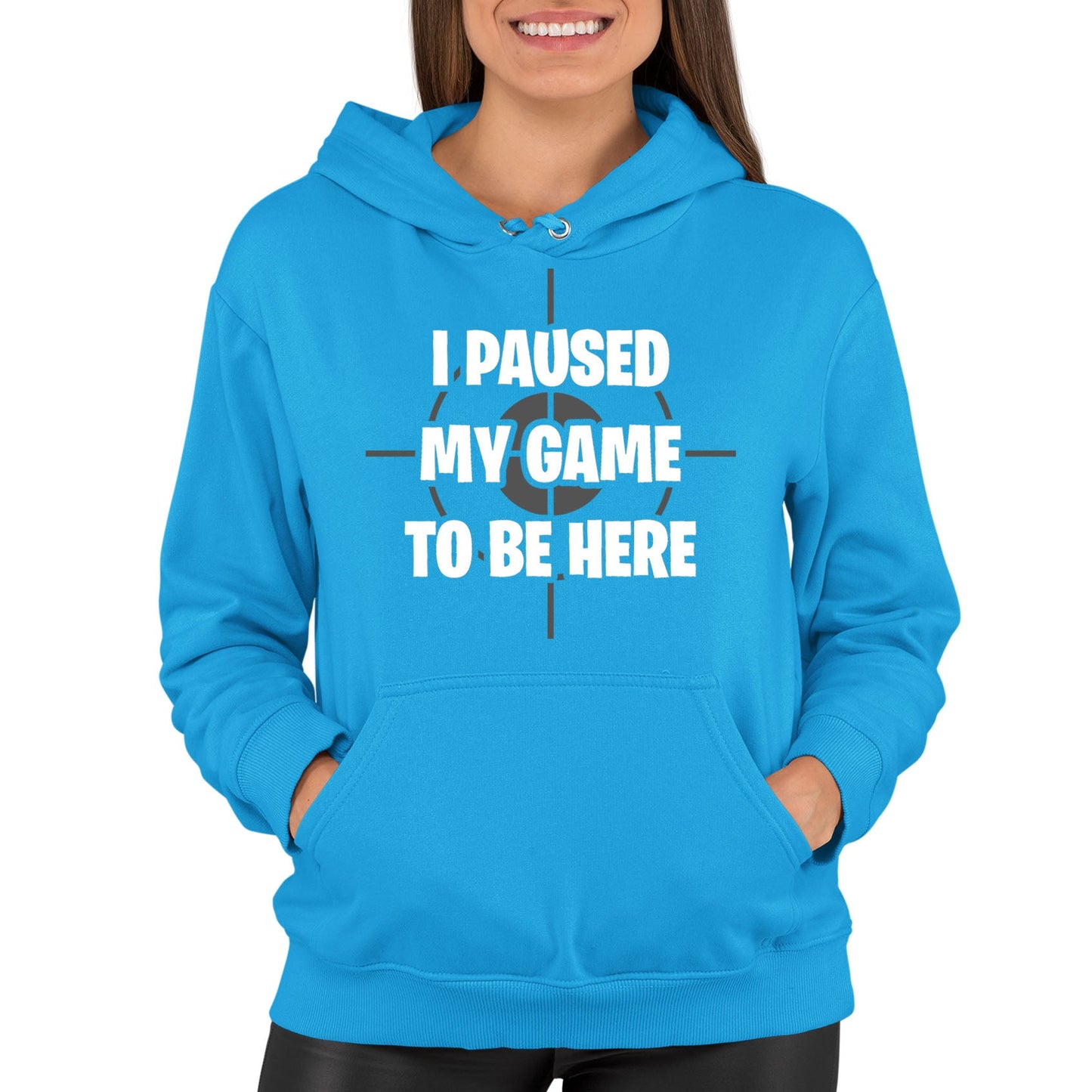 I Paused My Game To Be Here Funny Womens Pullover Hoodie