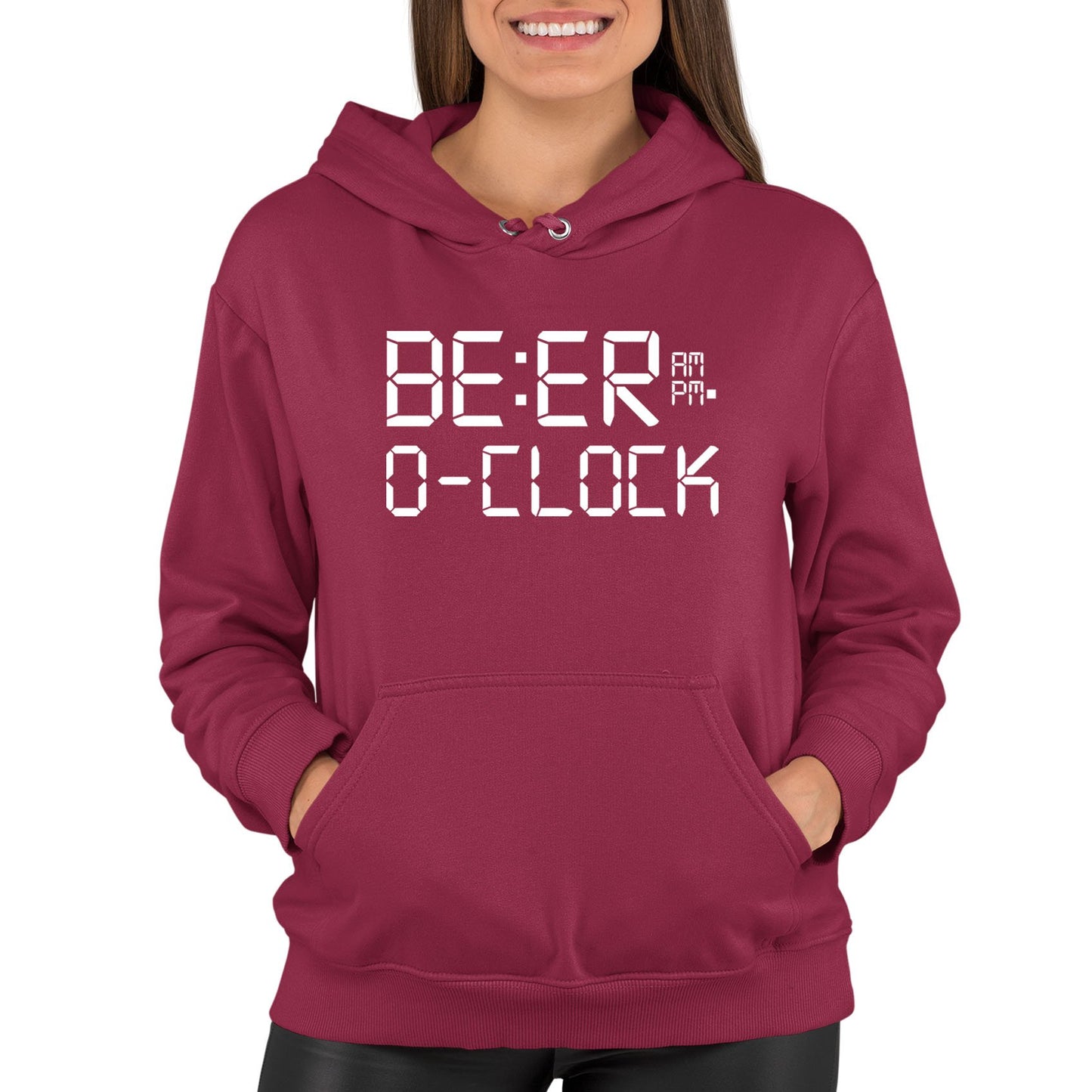 Beer o Clock Womens Pullover Hoodie