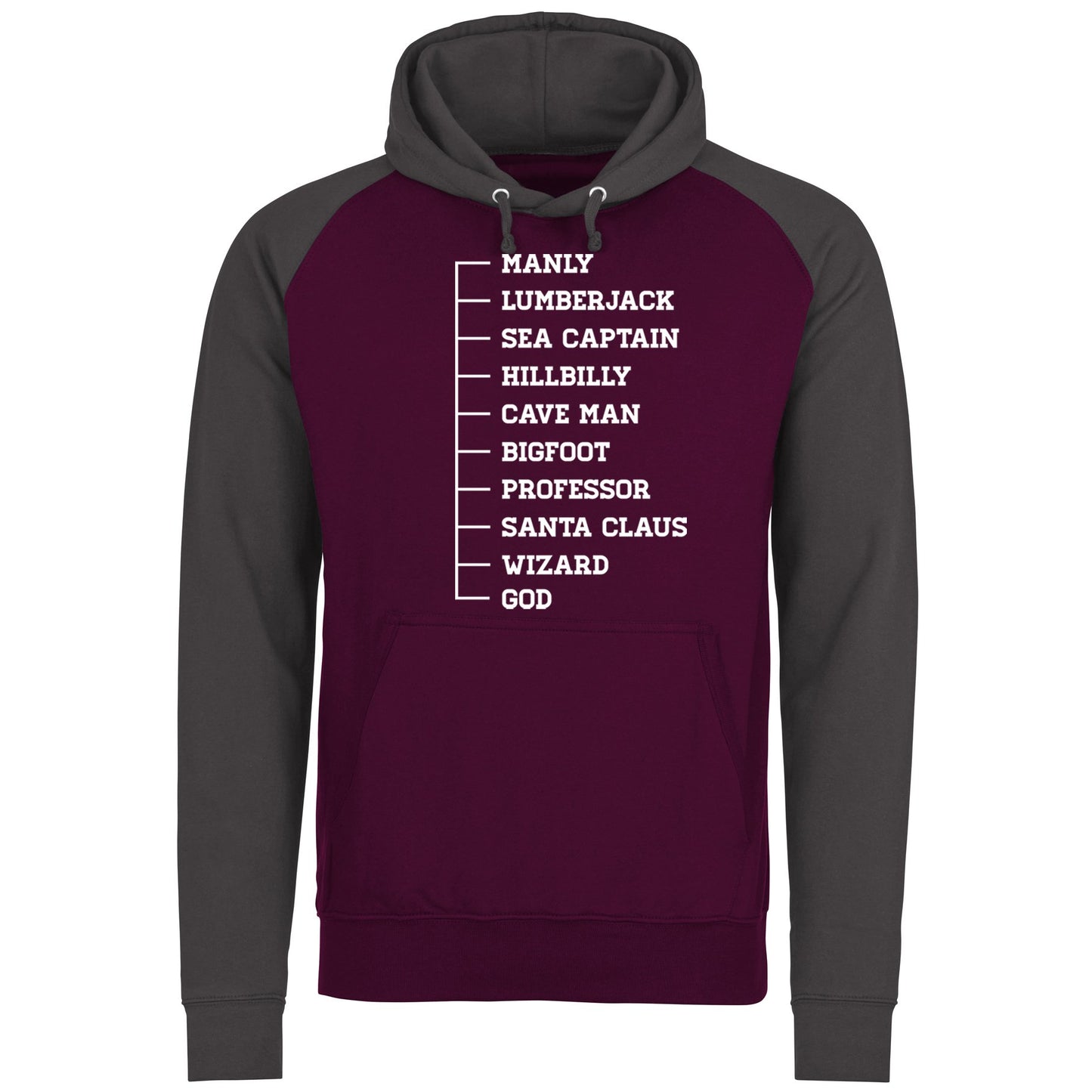 Beard Scale Ruler Baseball Hoodie