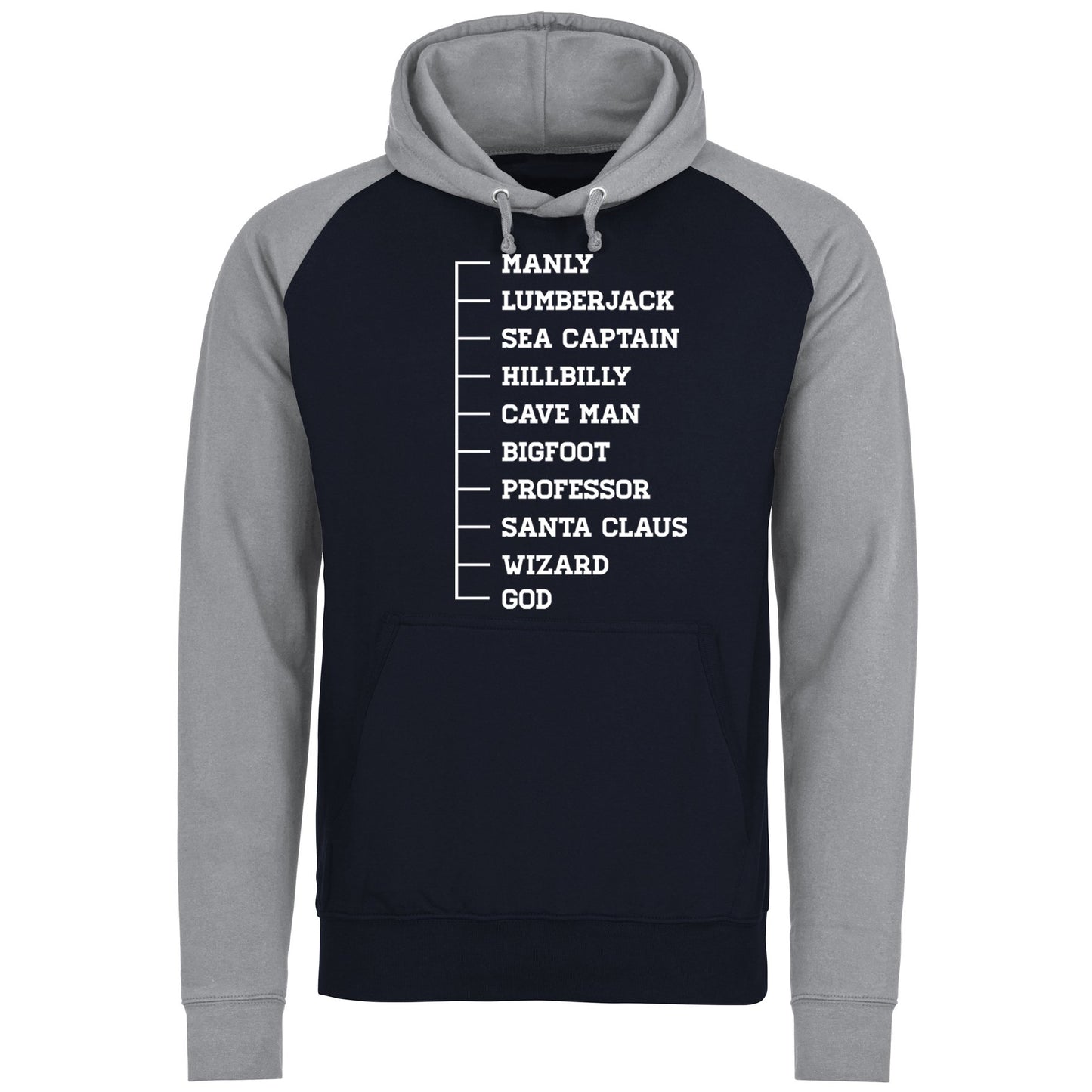 Beard Scale Ruler Baseball Hoodie