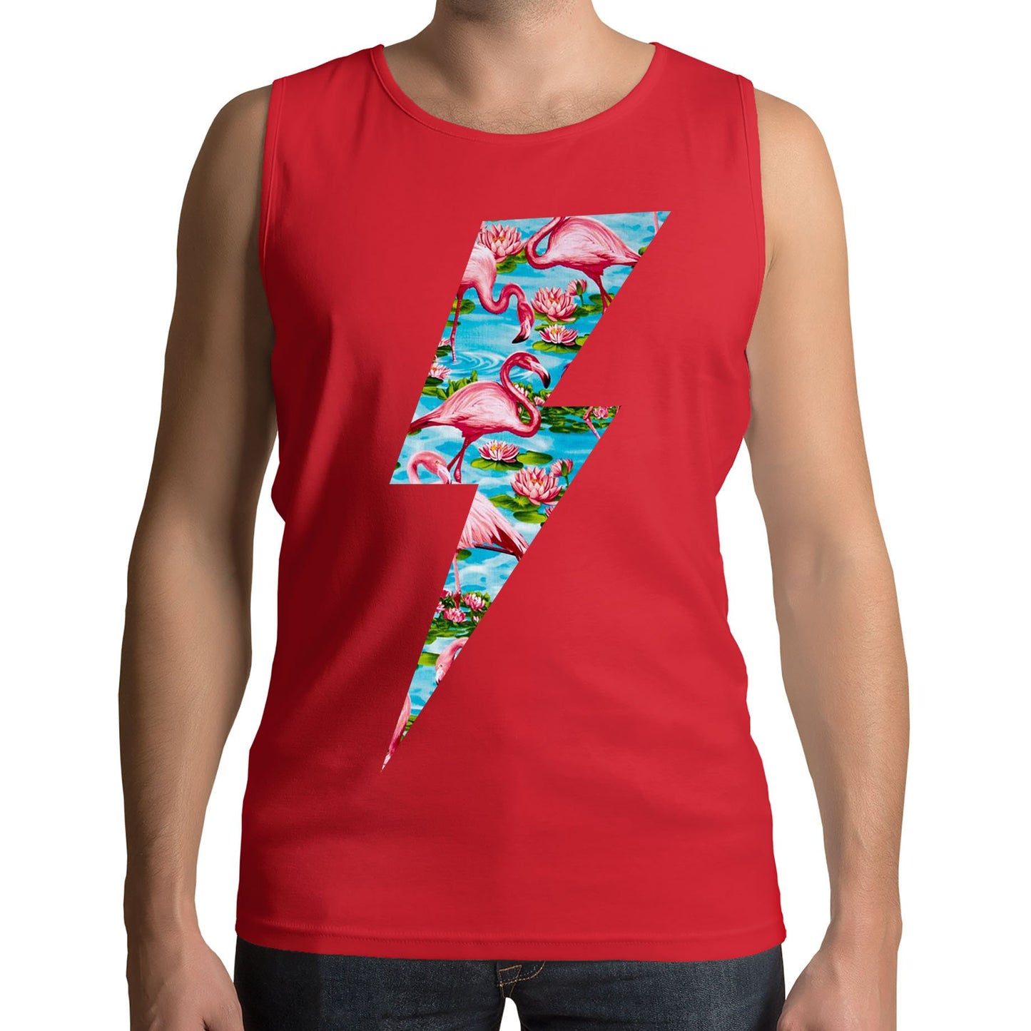 Flamingo Lightning Bolt Mens Vest