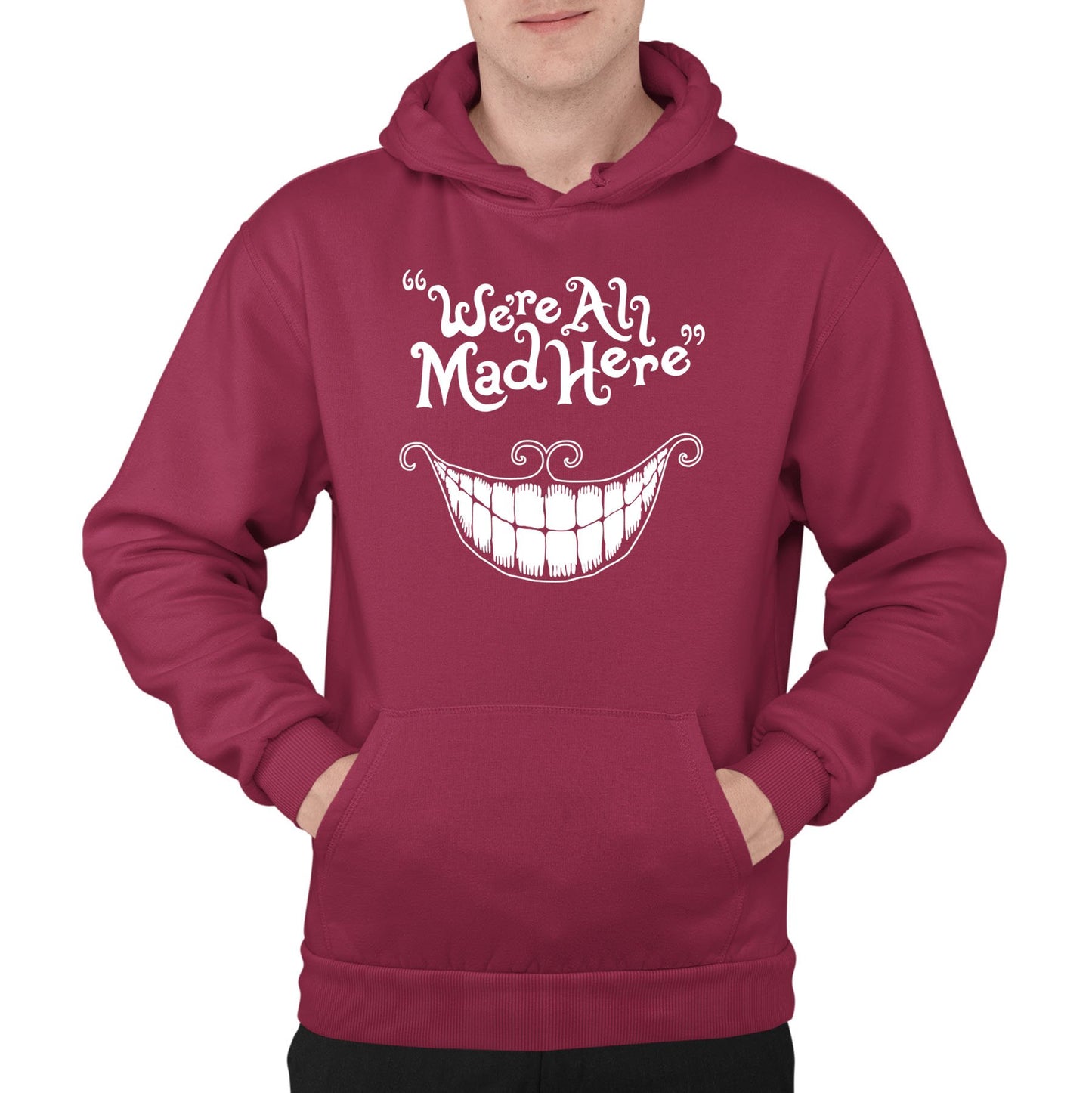 We're All Mad Here Mens Pullover Hoodie