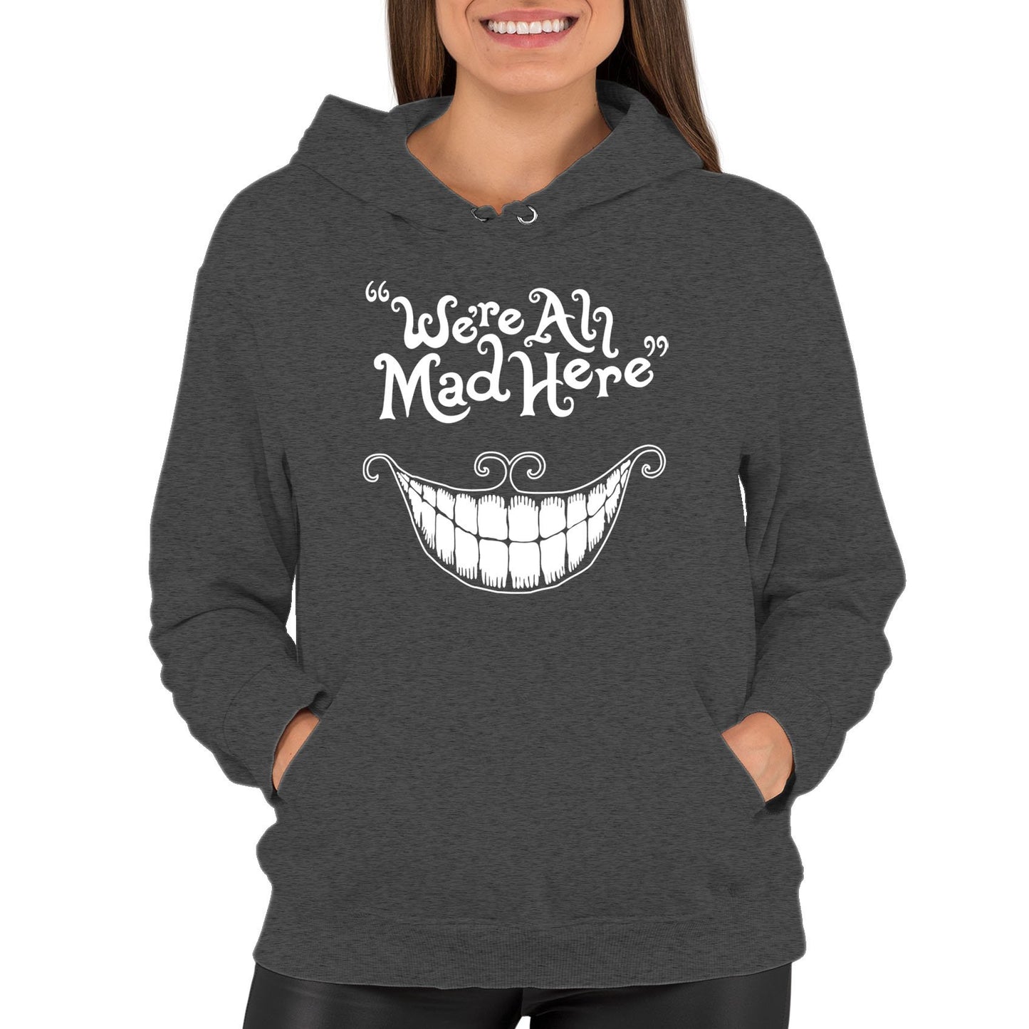 We're All Mad Here Womens Pullover Hoodie