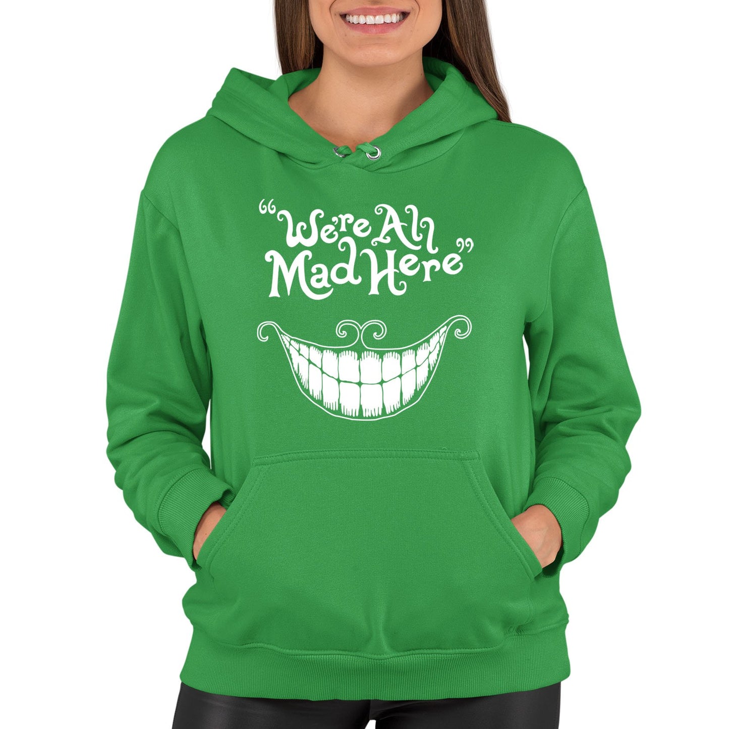 We're All Mad Here Womens Pullover Hoodie