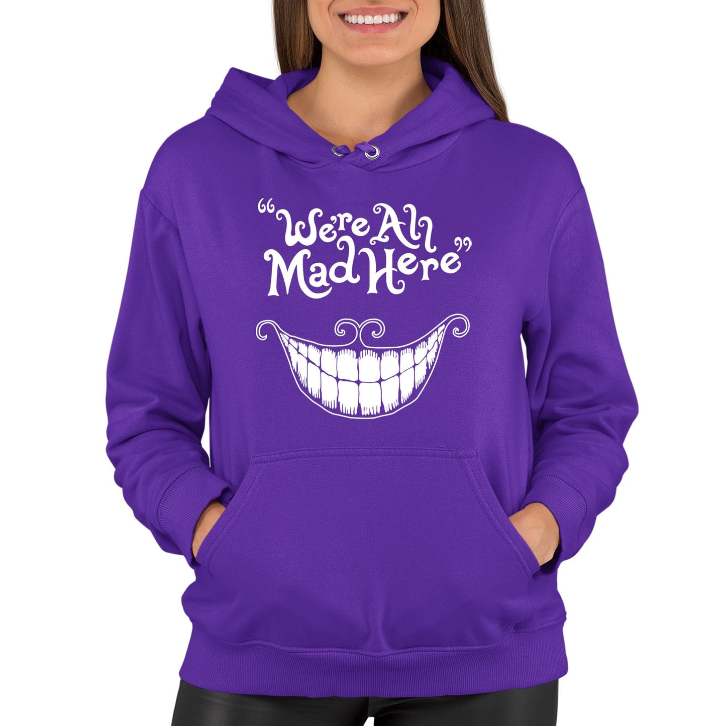 We're All Mad Here Womens Pullover Hoodie