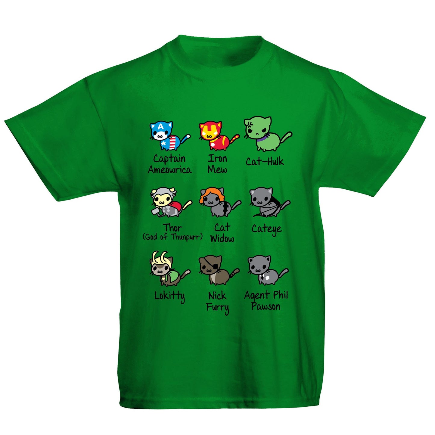 Cat Avengers Parody Kids T-shirt