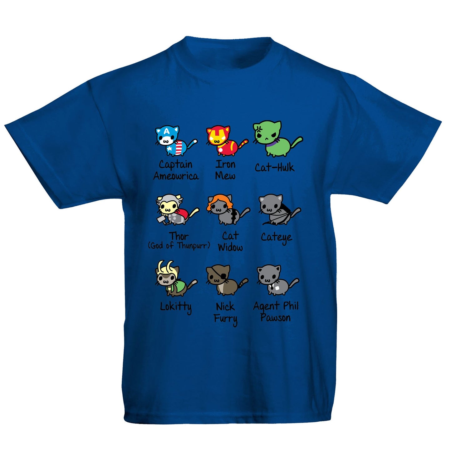 Cat Avengers Parody Kids T-shirt