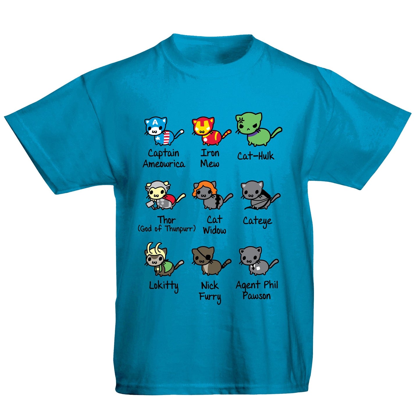 Cat Avengers Parody Kids T-shirt