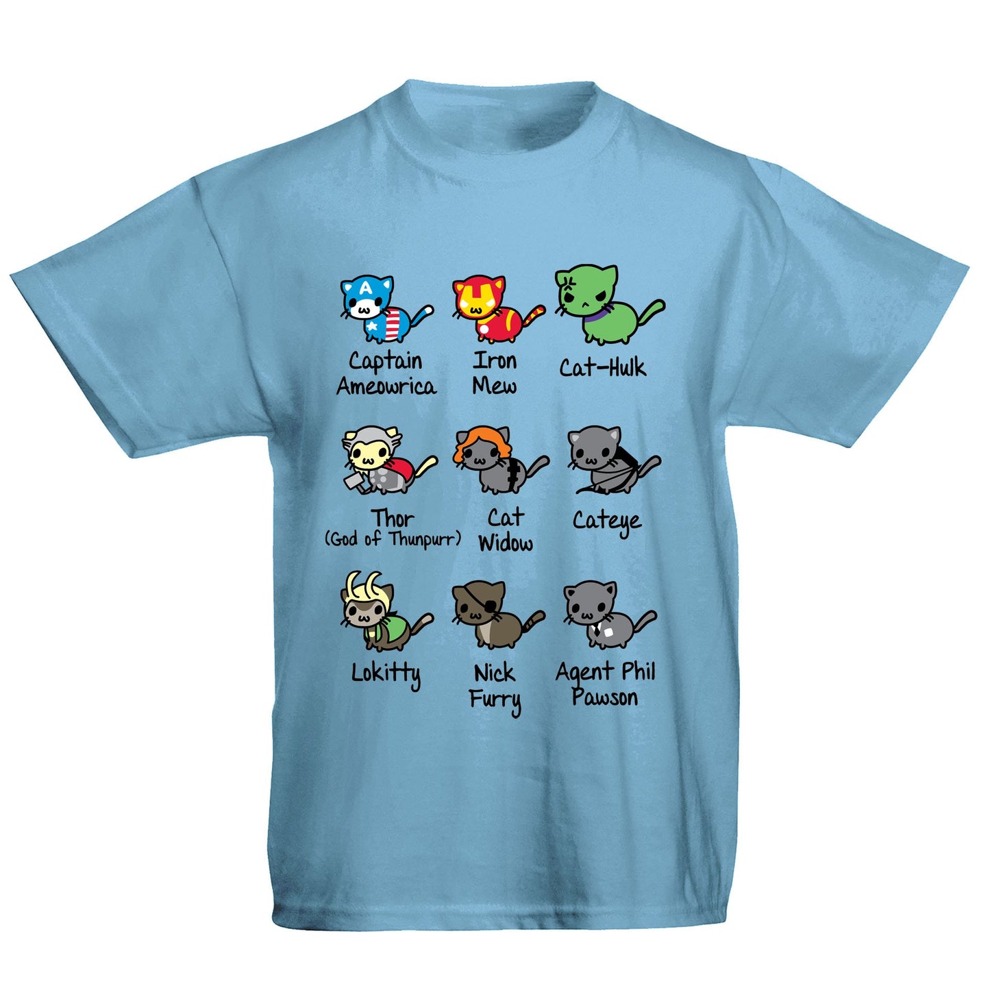 Cat Avengers Parody Kids T-shirt