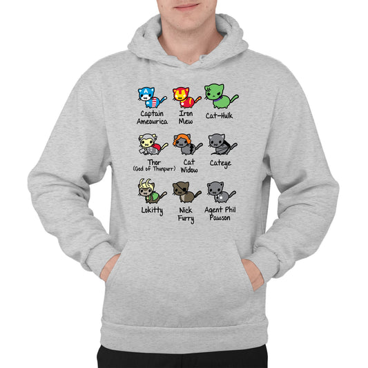 Cat Avengers Parody Mens Pullover Hoodie