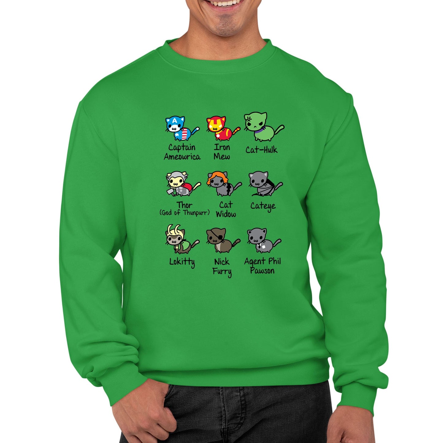 Cat Avengers Parody Mens Sweatshirt