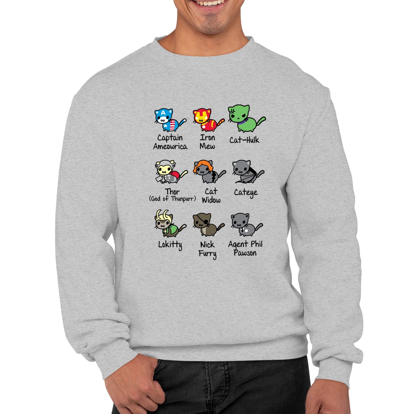 Cat Avengers Parody Mens Sweatshirt