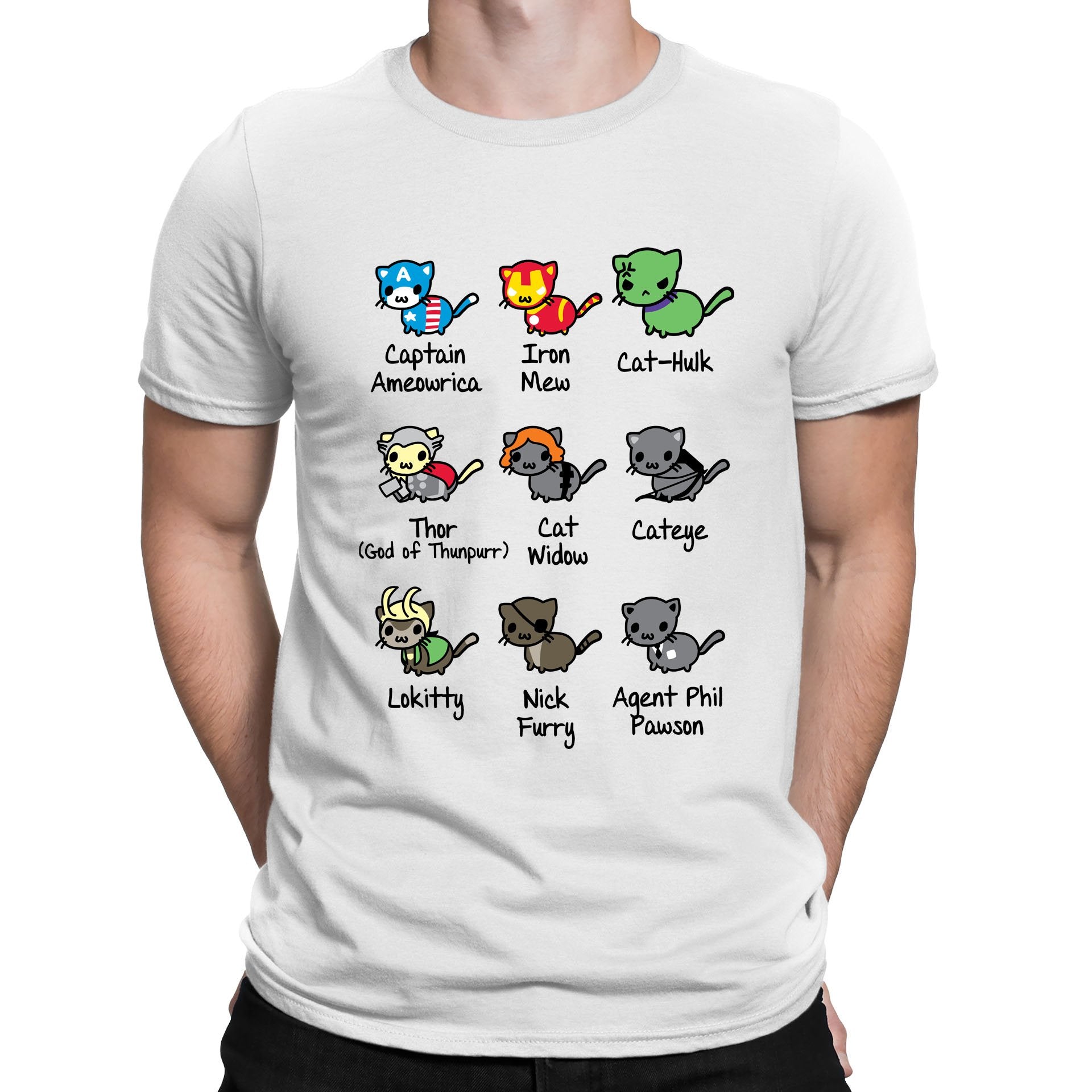 Cat store avengers shirt