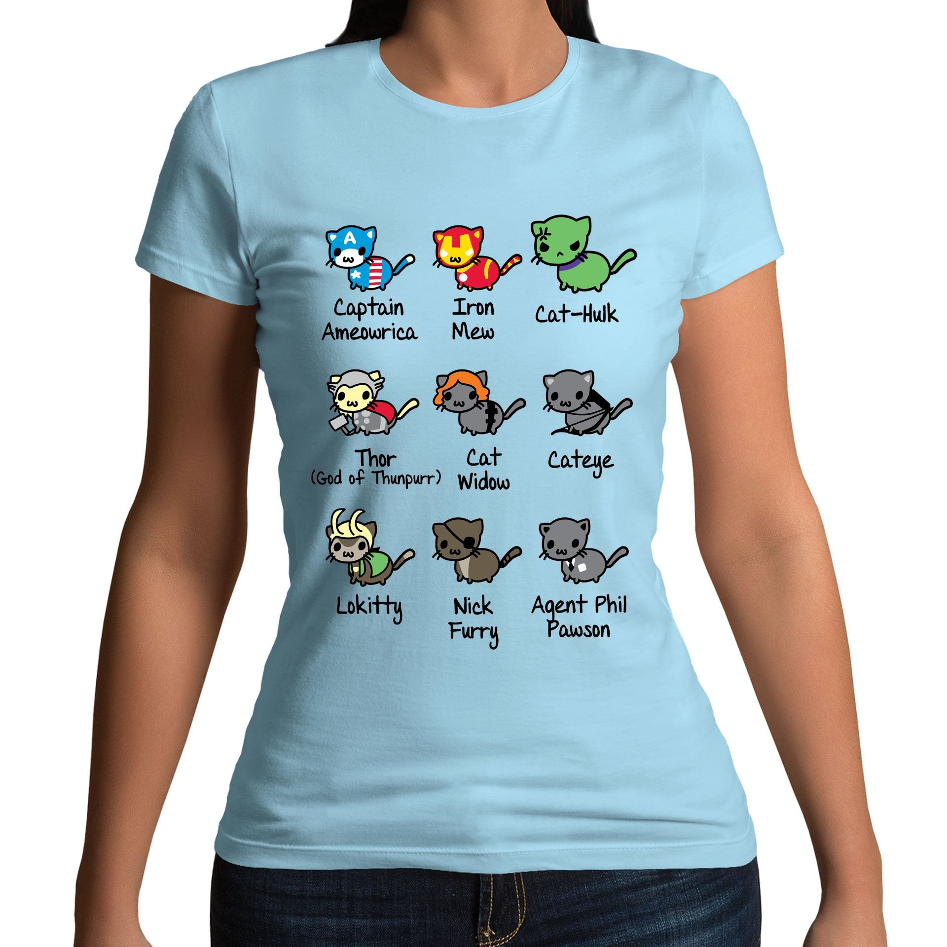 Cat top avengers shirt