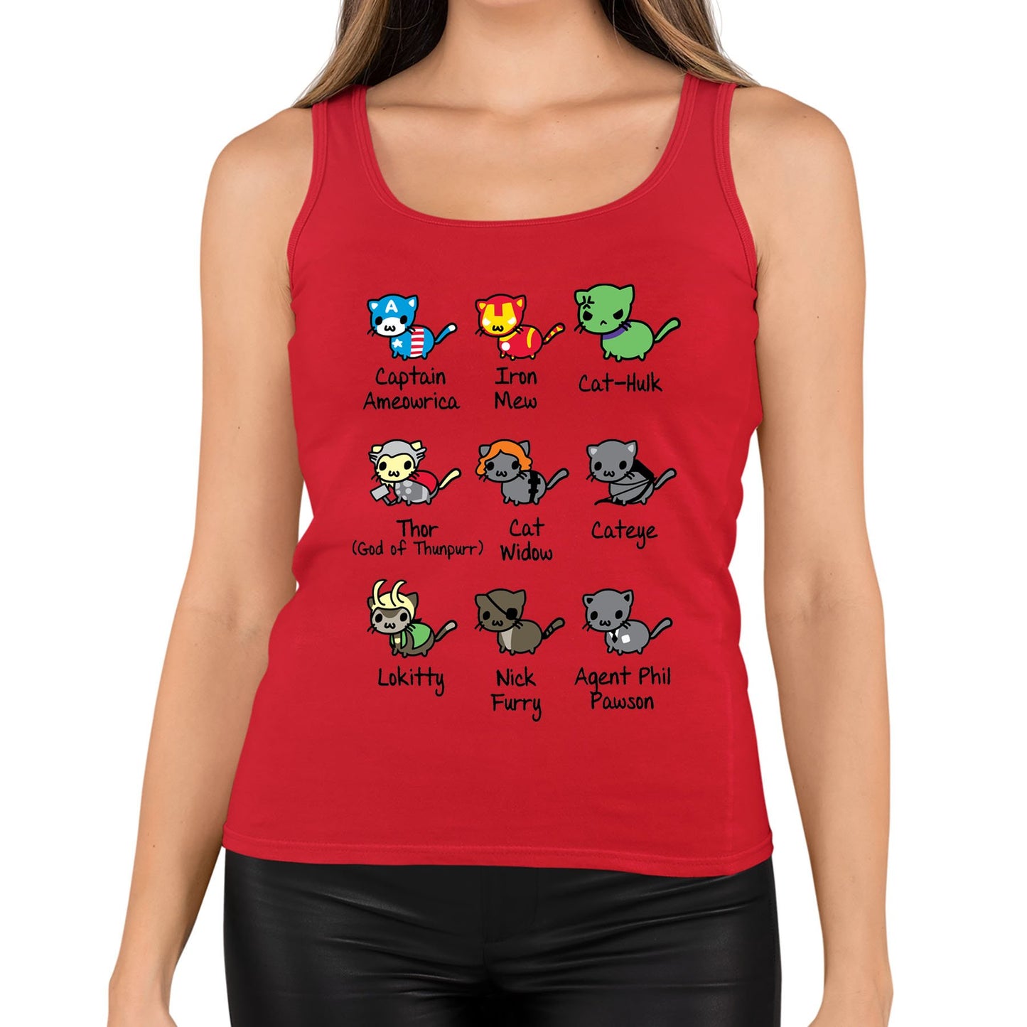 Cat Avengers Parody Womens Vest