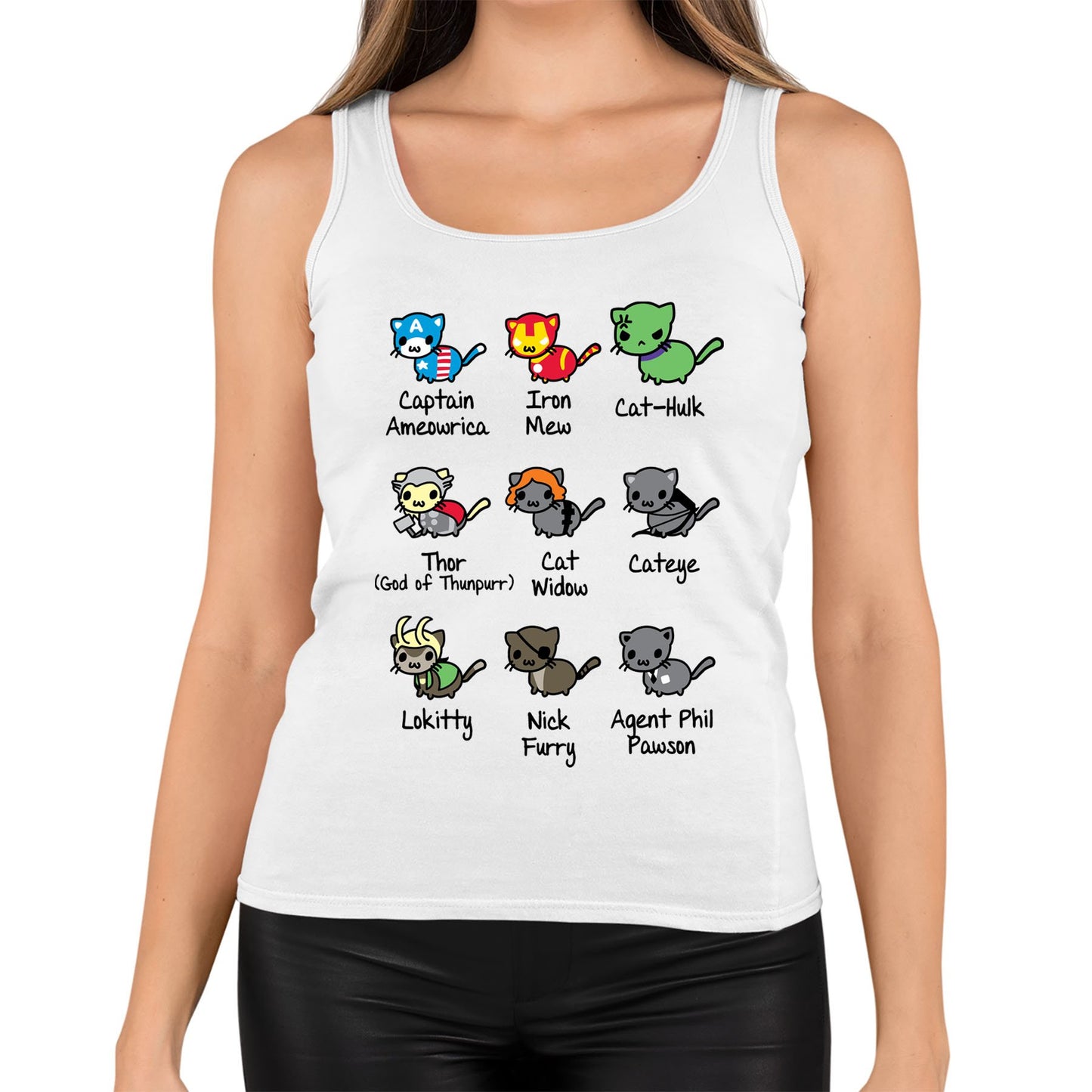 Cat Avengers Parody Womens Vest