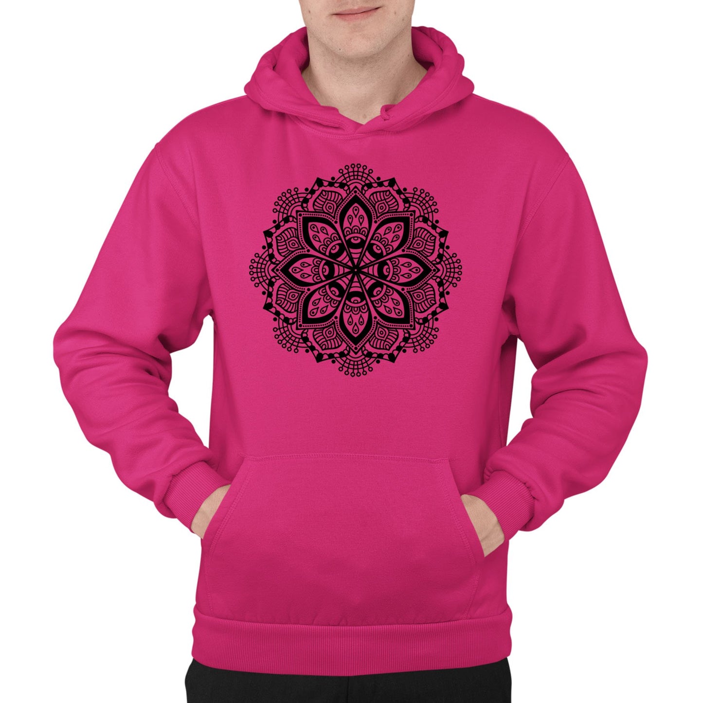 Mandala Mens Pullover Hoodie