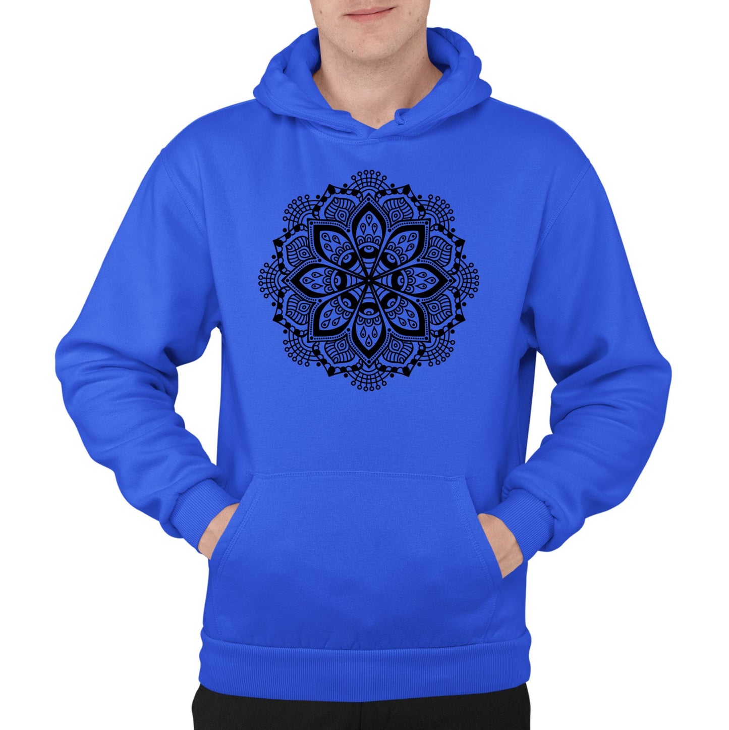 Mandala Mens Pullover Hoodie