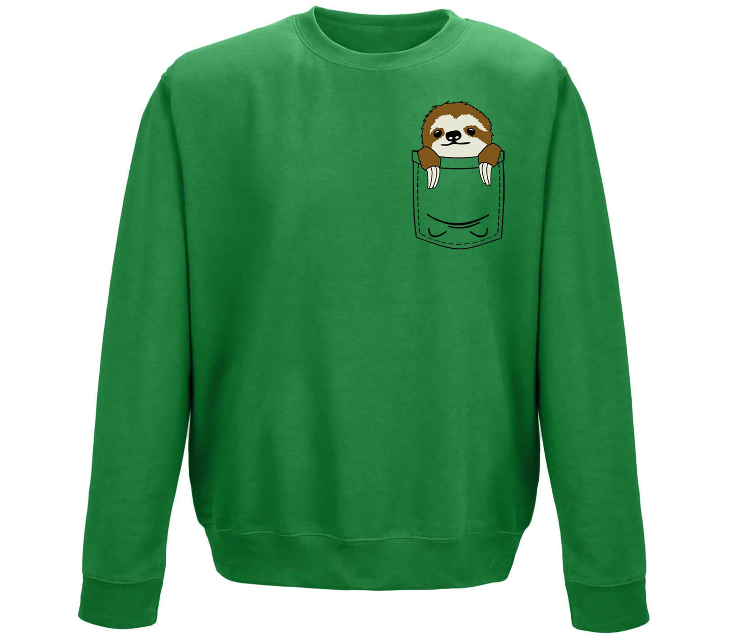 Sloth Pocket Print Childrens Sweatshirt