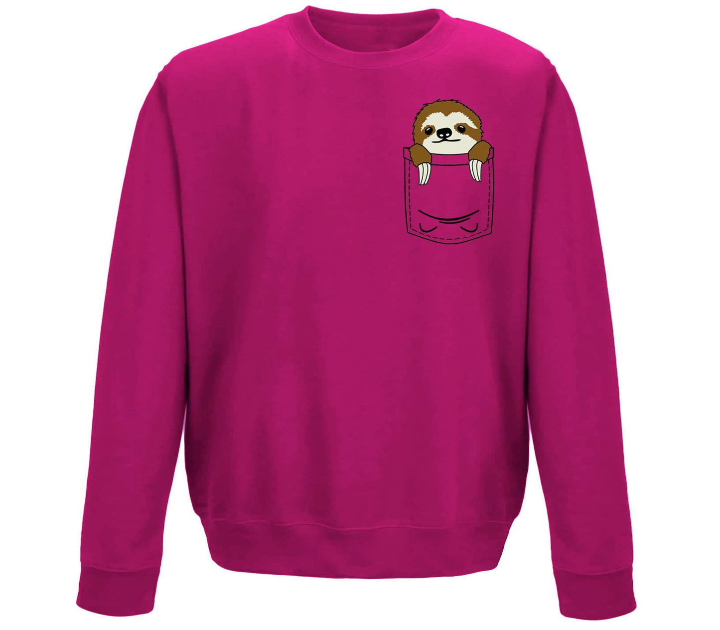 Sloth Pocket Print Childrens Sweatshirt