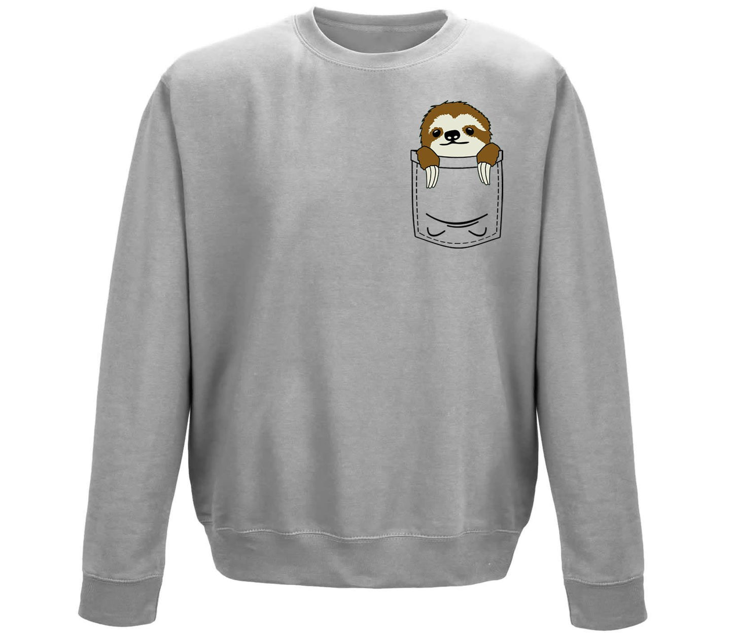 Sloth Pocket Print Childrens Sweatshirt