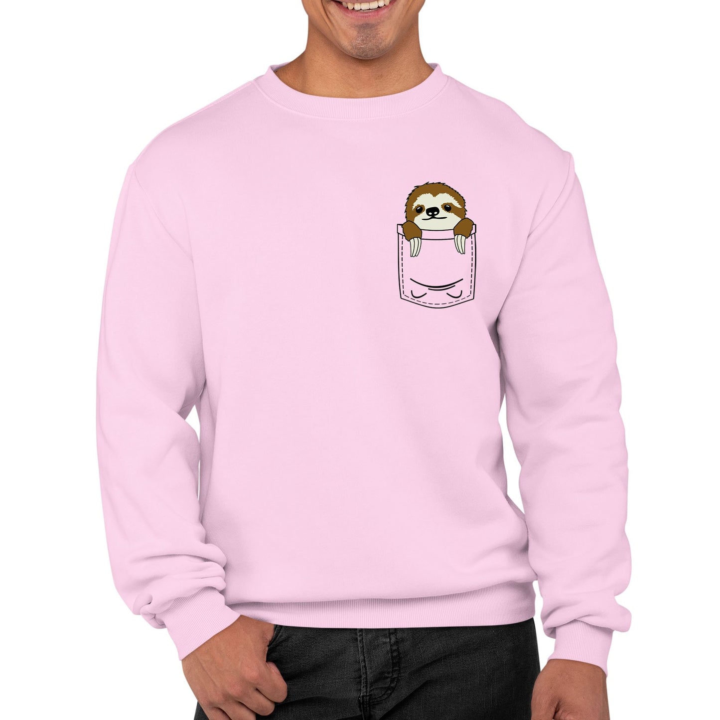 Sloth Pocket Print Mens Sweatshirt