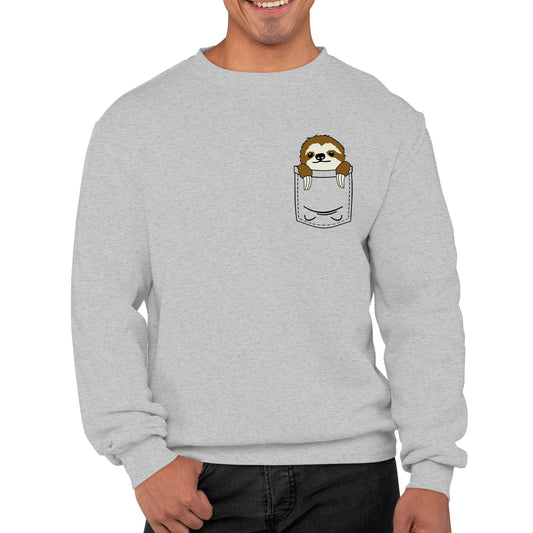 Sloth Pocket Print Mens Sweatshirt