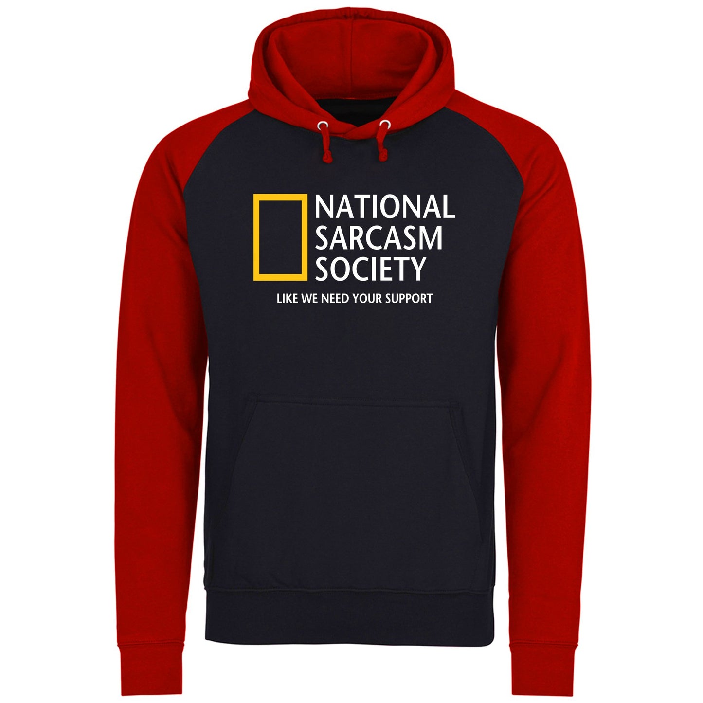 National Sarcasm Society Baseball Hoodie