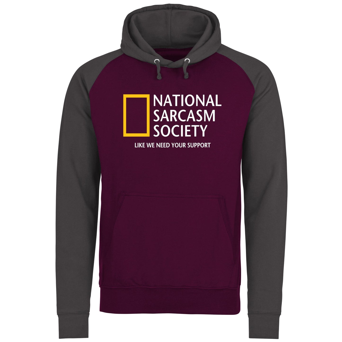 National Sarcasm Society Baseball Hoodie