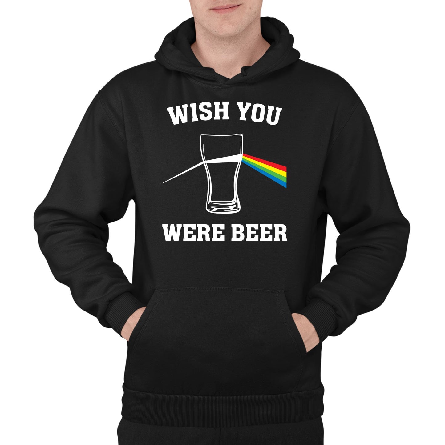 Wish You Were Beer Mens Pullover Hoodie