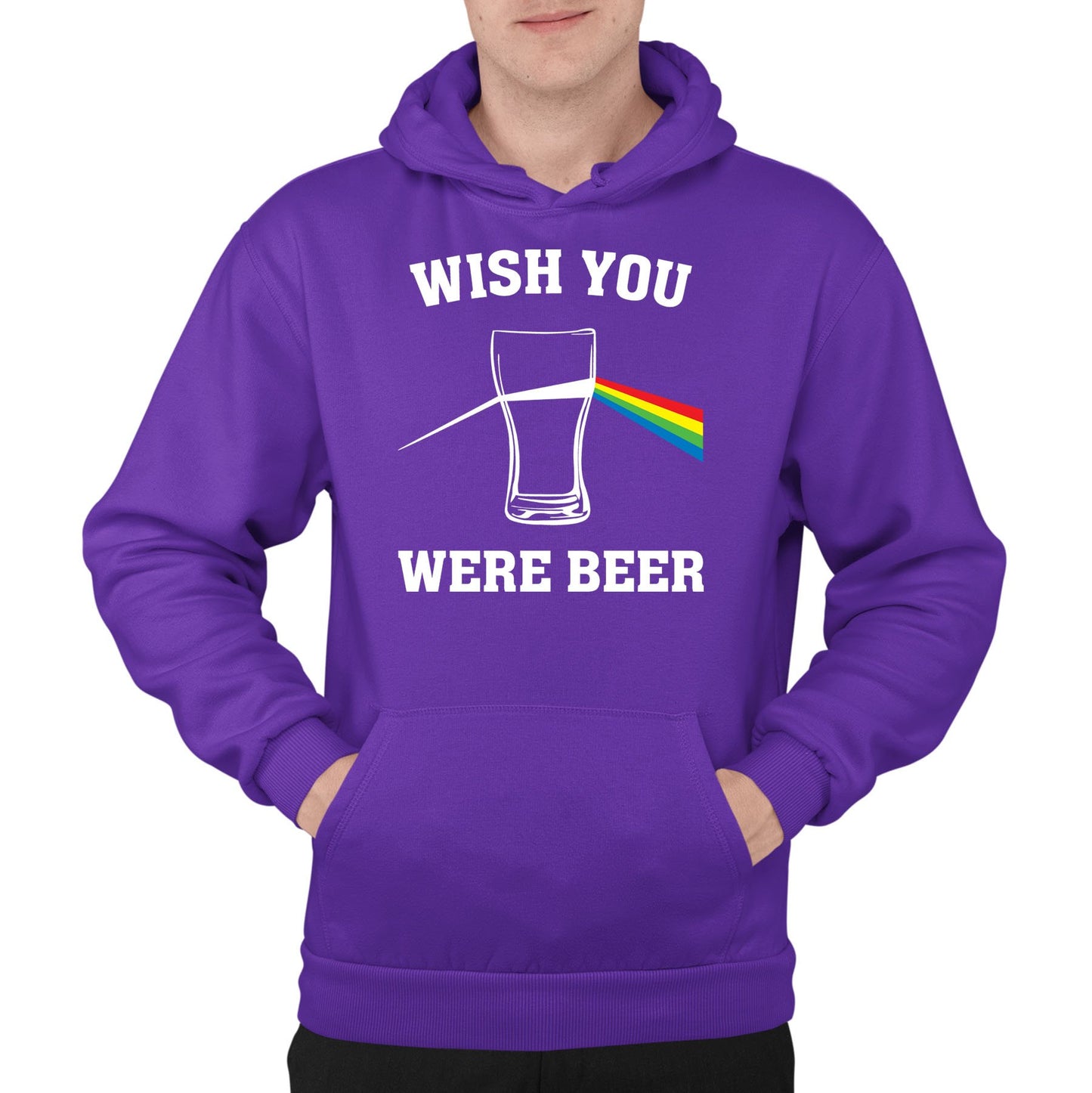 Wish You Were Beer Mens Pullover Hoodie