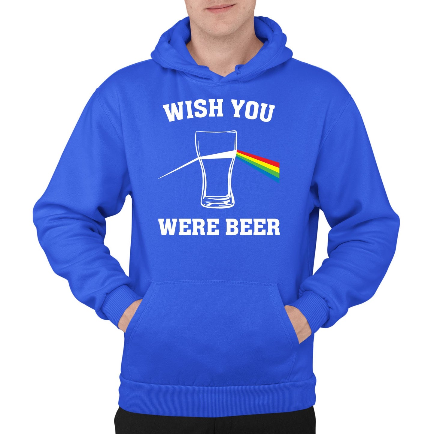 Wish You Were Beer Mens Pullover Hoodie