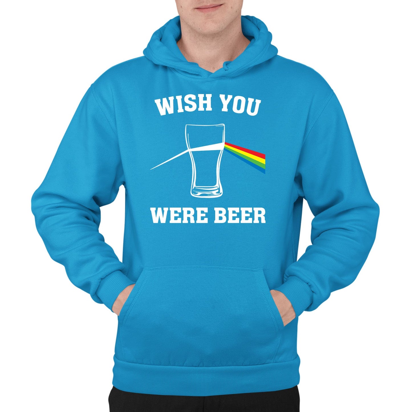 Wish You Were Beer Mens Pullover Hoodie