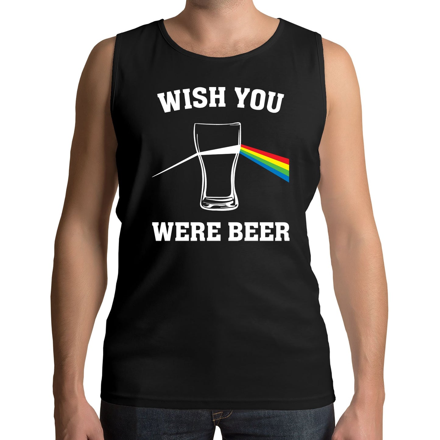 Wish You Were Beer Mens Vest