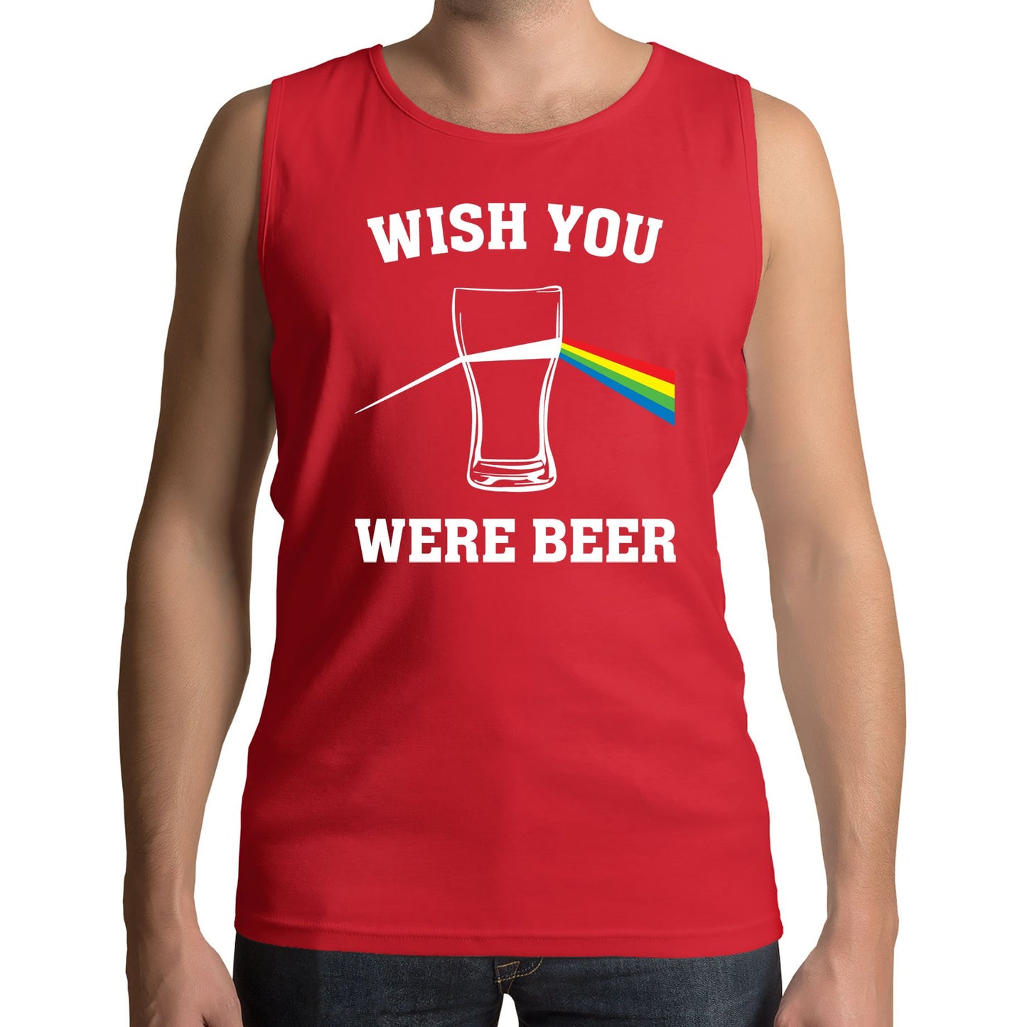 Wish You Were Beer Mens Vest