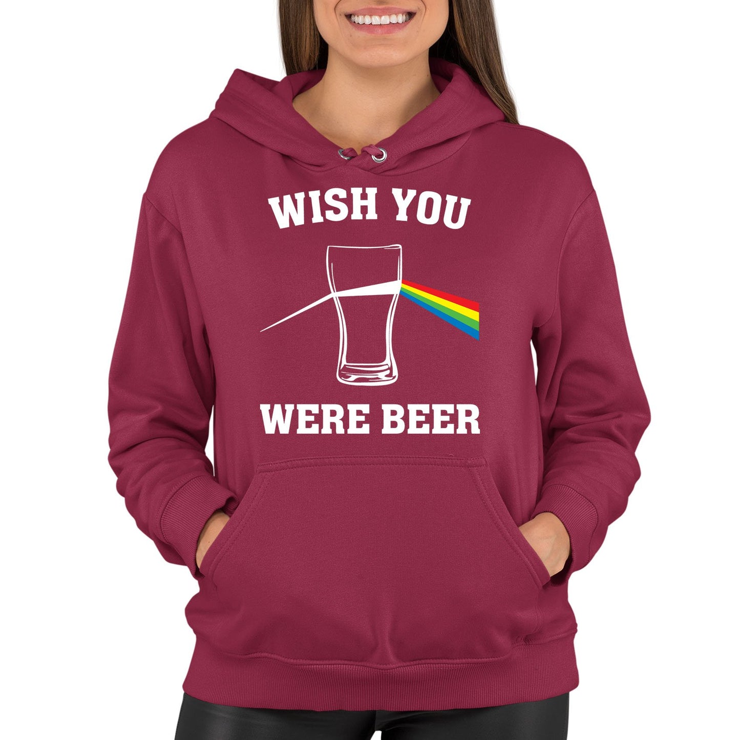 Wish You Were Beer Womens Pullover Hoodie