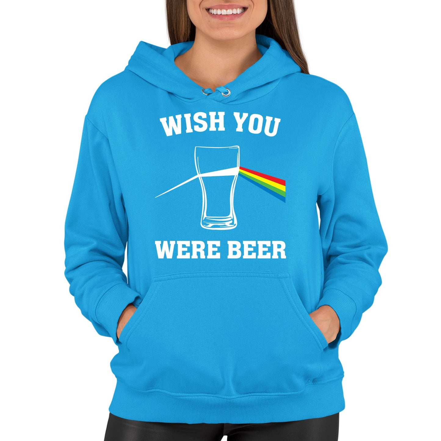 Wish You Were Beer Womens Pullover Hoodie