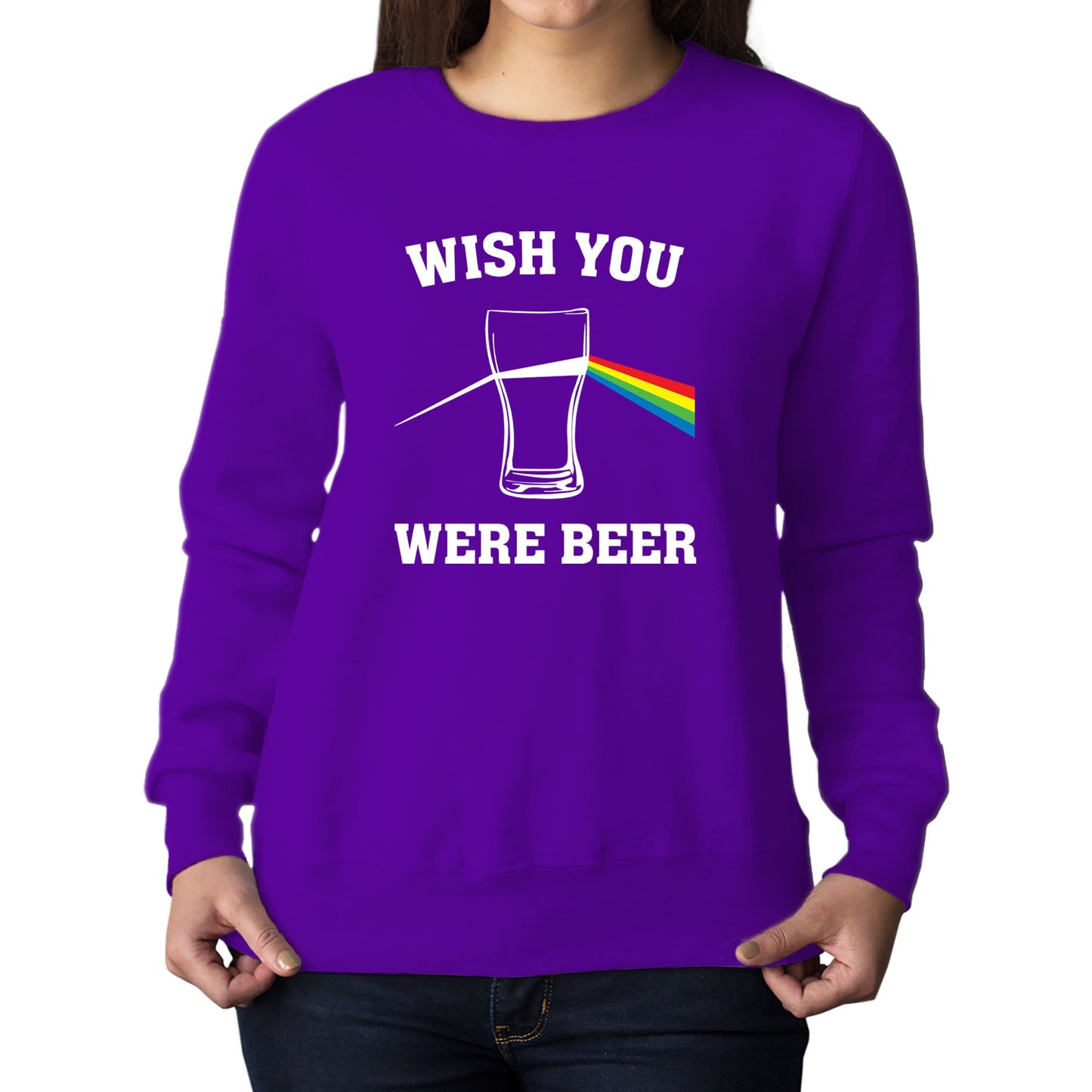 Wish You Were Beer Womens Sweatshirt