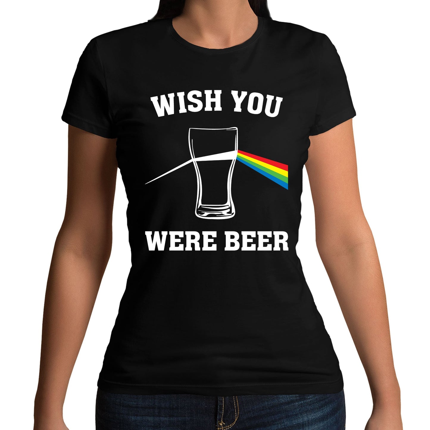 Wish You Were Beer Womens T-shirt