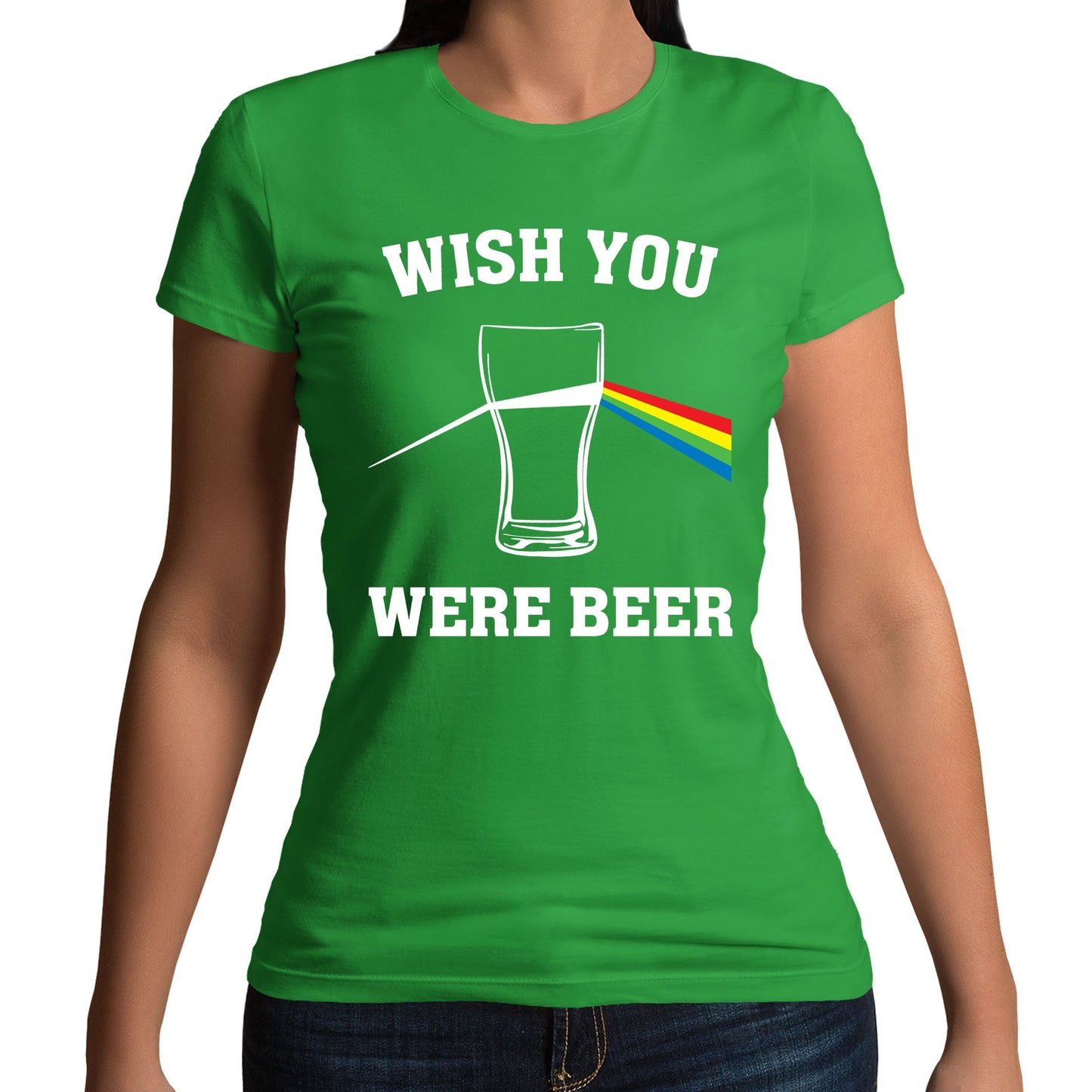 Wish You Were Beer Womens T-shirt