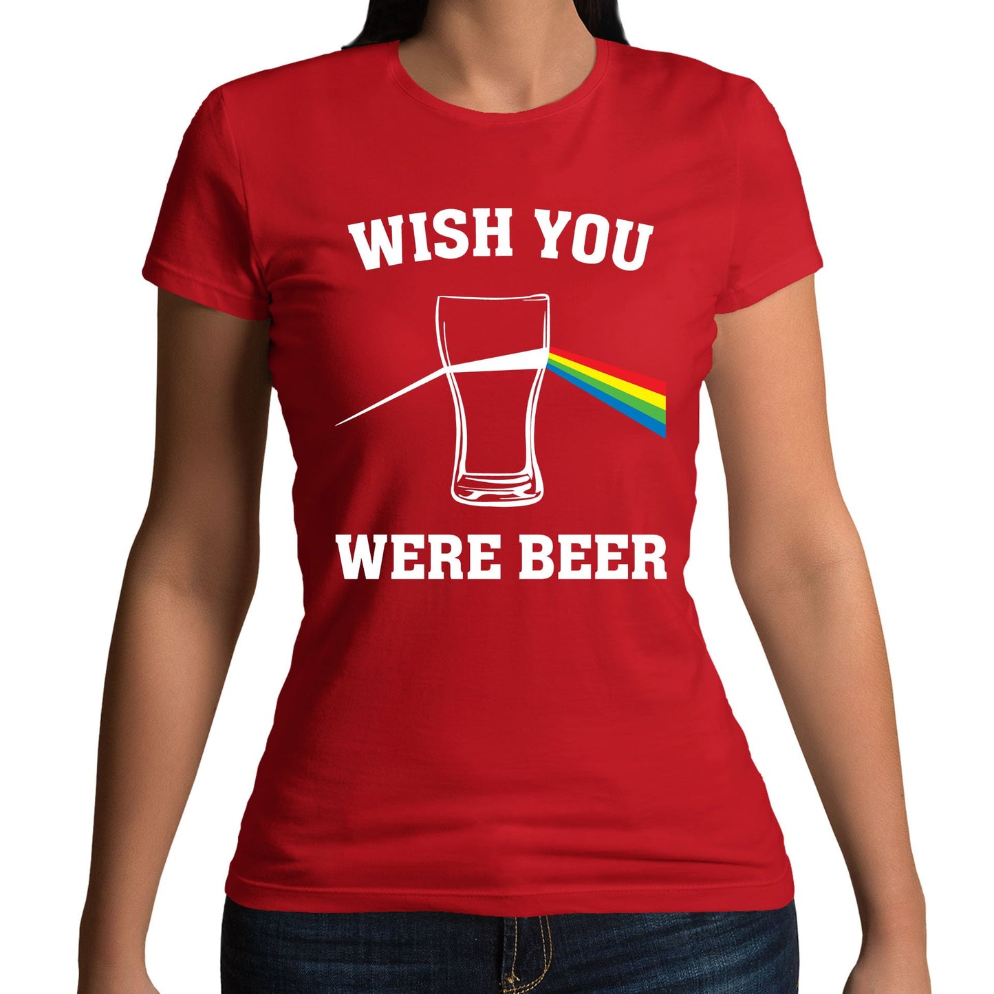 Wish You Were Beer Womens T-shirt