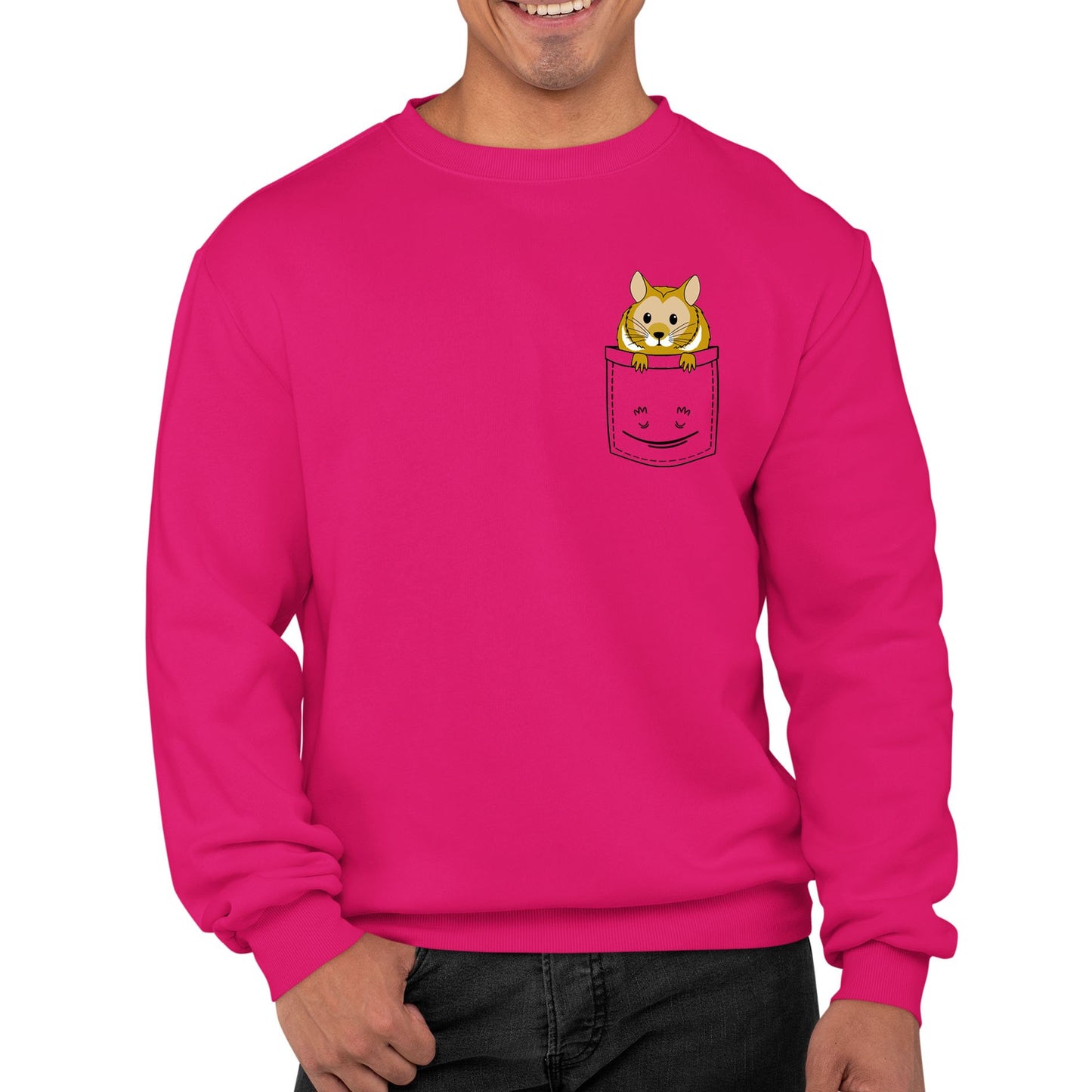 Hamster Pocket Print Mens Sweatshirt