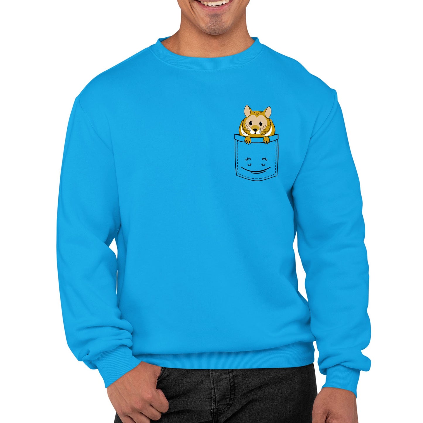 Hamster Pocket Print Mens Sweatshirt